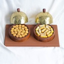 Elegant Pairing Wood & Gold