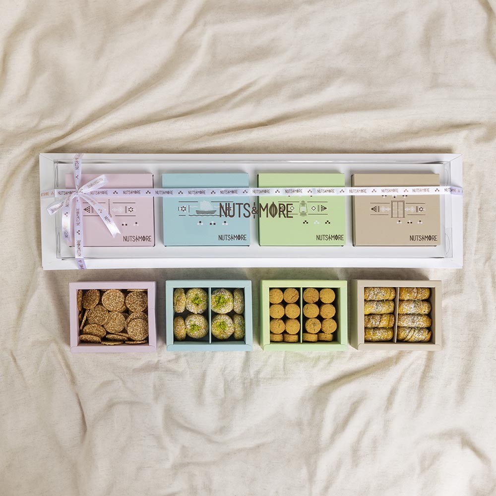 Tray with Four Boxes