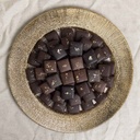 Dark Choco Pecan Dates in Gold Tray