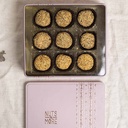 Date Truffles with Tahina in Medium Metal Box
