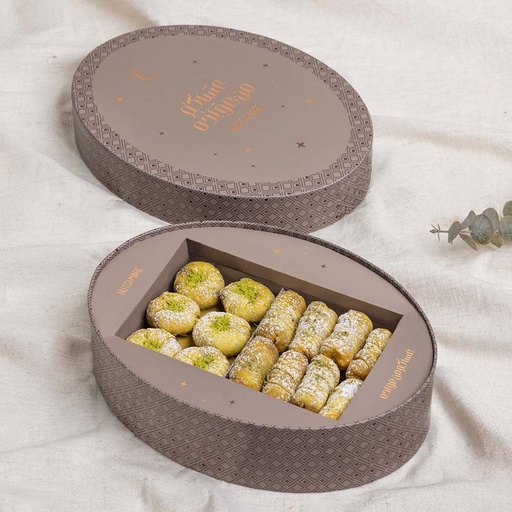 [1796] Mix Damlooj in Ramadan Medium oval Box (28 Pcs)