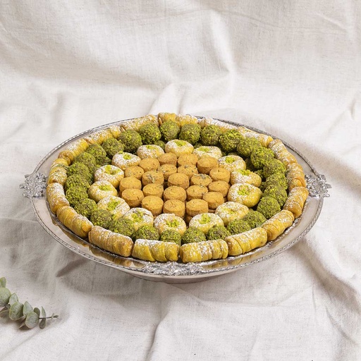 [1802] Mixed sweets in Silver Tray (2 Layers) 