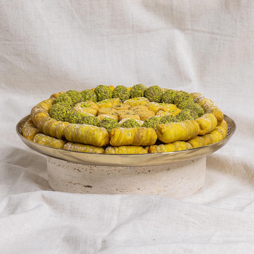 Arabic Sweets in Medium Gold Tray