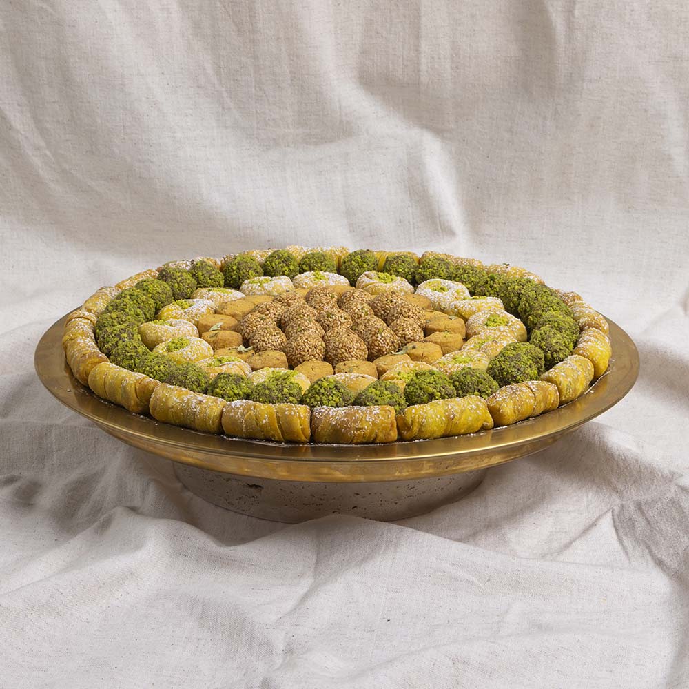 Arabic Sweets in Gold Tray