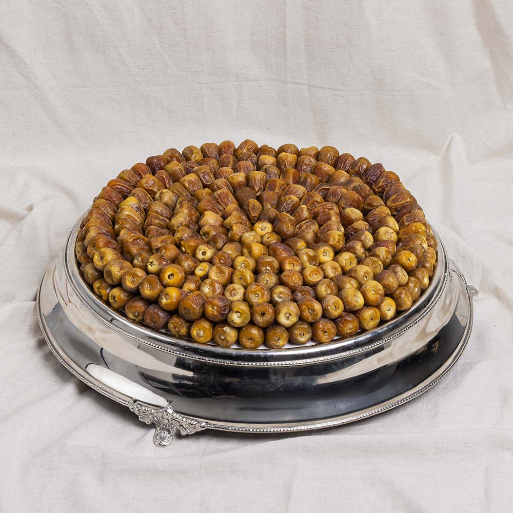Mix Dates in Large Silver Plate
