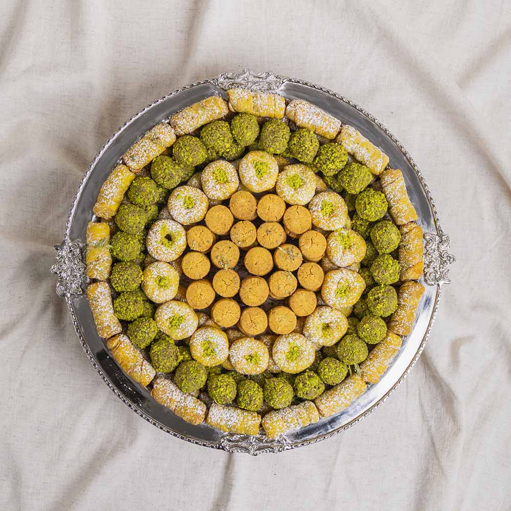 Mixed sweets in Silver Tray