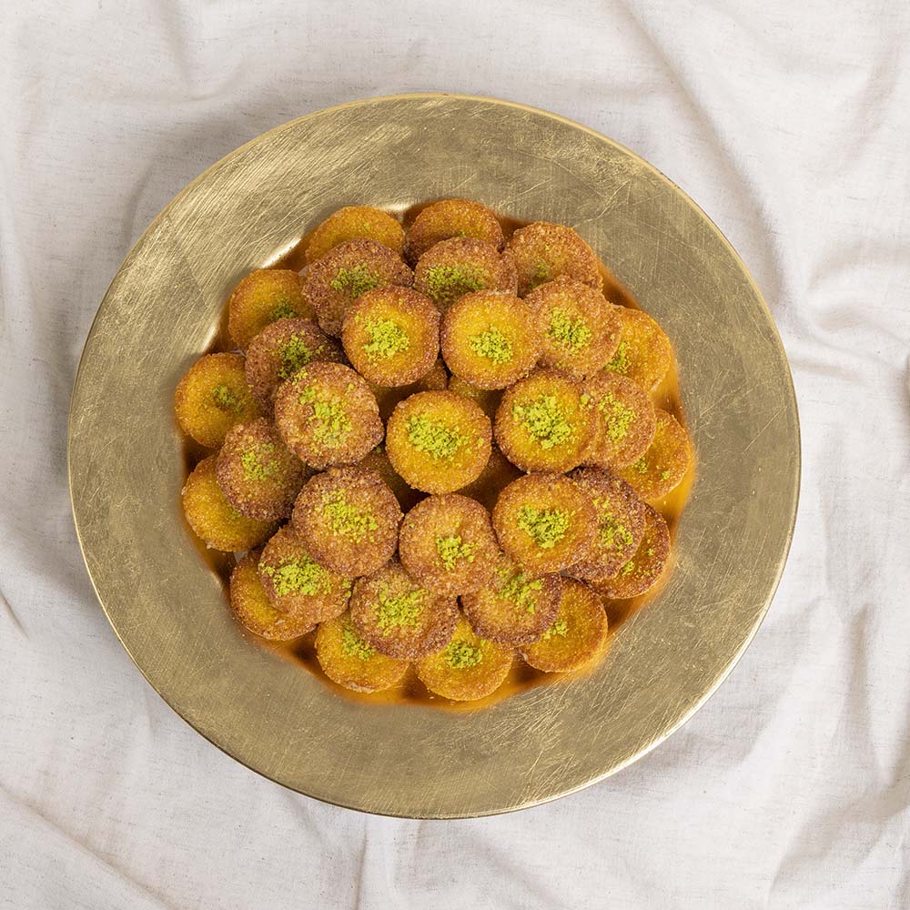 Basbosa in Gold Tray