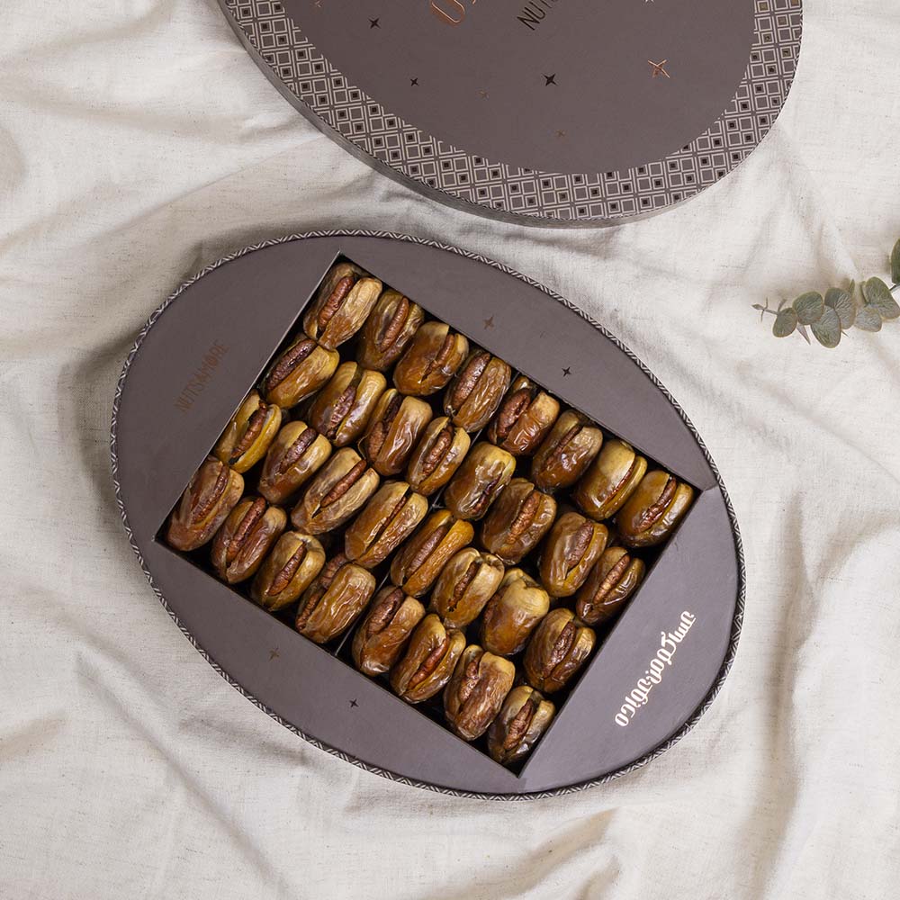 Sagai Dates with Pecan in Ramadan Large oval Box 