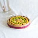 Mixed Kuwaiti Sweets in covered Wooden Bowl (Red)
