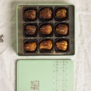 Peanuts Butter Stuffed Dates in Medium Metal Box