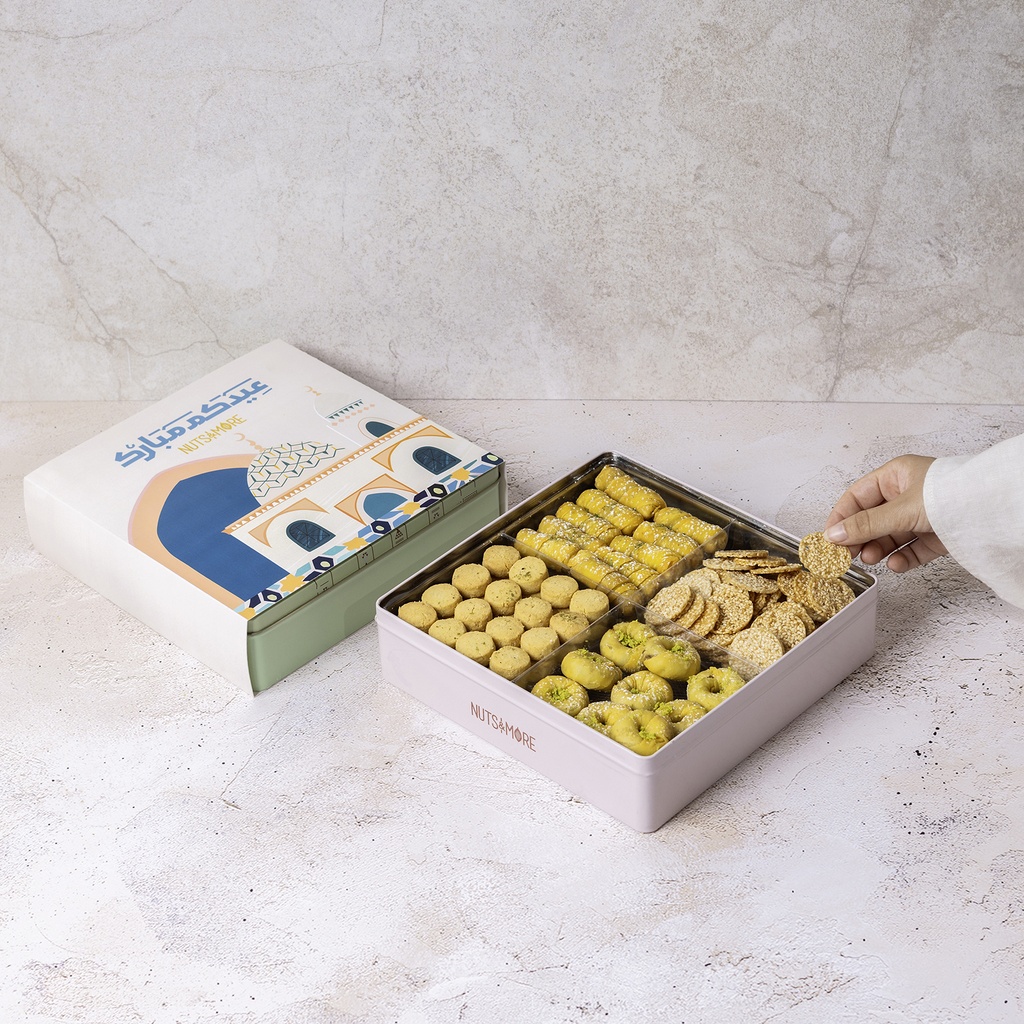 Mixed Sweets in Large Eid Metal Box