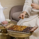 Luxury Tray With Wooden and Pearl Handle Mix Dates (Large)