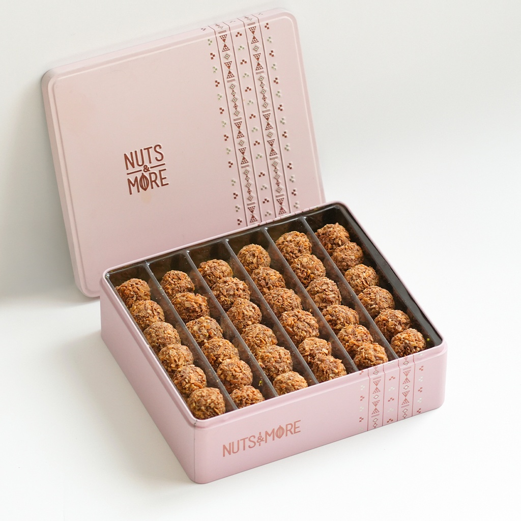 Coconut balls in Large Metal Box