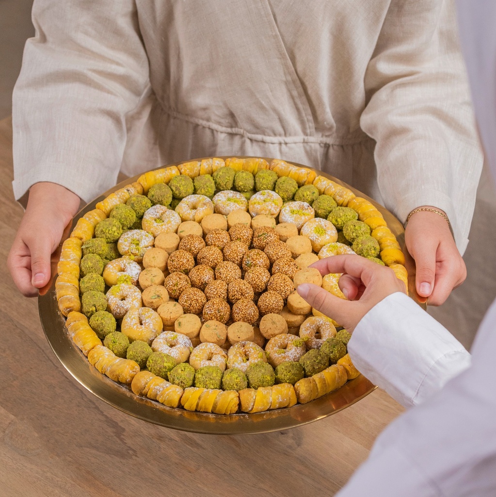 Arabic Sweets in Gold Tray