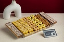 Luxury Tray With Wooden and Pearl Handle.