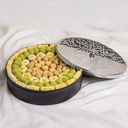 Mixed Sweets in Black Bottom Circle plate