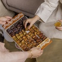 Luxury Tray With Wooden and Pearl Handle Mix Dates (Large)