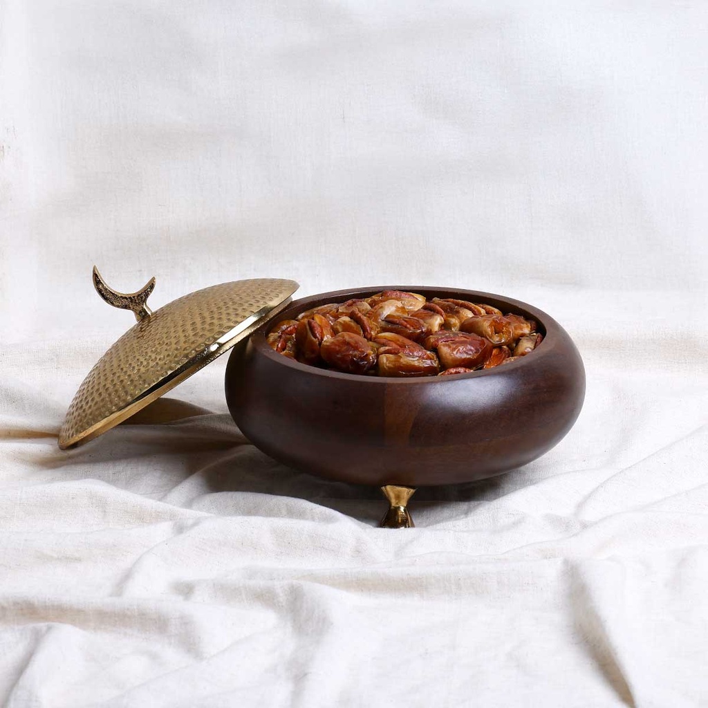 Sagai Dates in covered Wooden bowl