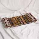 Mixed Dates in Luxury Tray With Wooden and Pearl Handle (2 Layers)