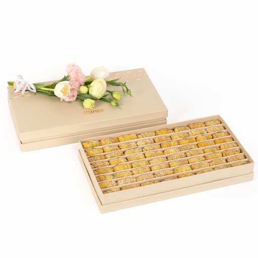 [1321] Walnut Damlooj large box with Flowers