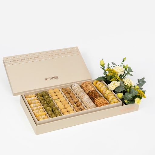 [1324] Mix Sweets large box with Flower Tray