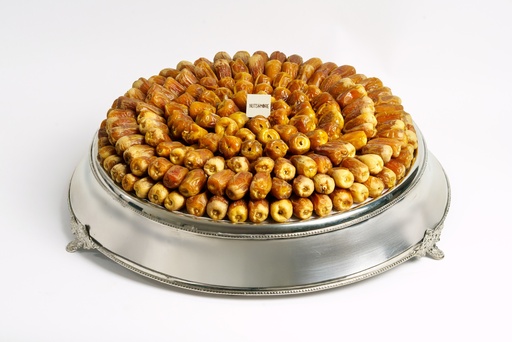 [1604] Mix Dates in Large Silver Plate