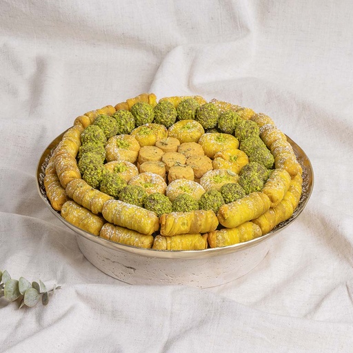 [1618] Arabic Sweets in Medium Gold Tray