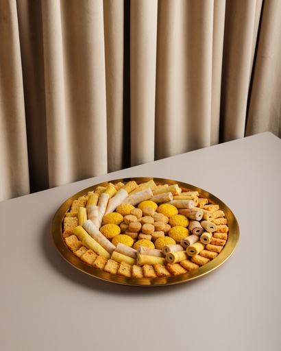 [1624] Breakfast Gold Tray