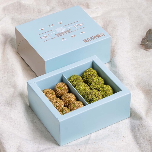 [1631] Pistachio Rahash & Semsemiya Balls in Small box