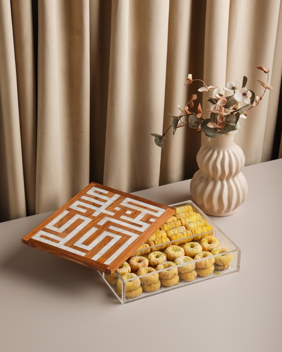 [1632] Mixed Damlooj in Eid Wooden Plate